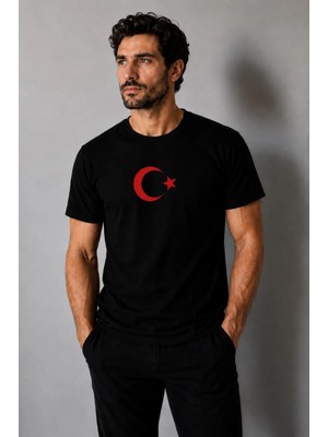 İncili Tekstil Türkiye Temalı Dünya Kupası Baskılı Slim Fit Unisex Tişört %100 Pamuklu Penye Dijital Baskı