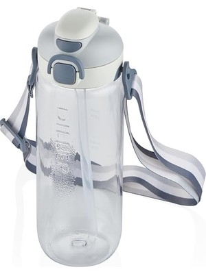 Belirtilmemiş Diller Beyaz Pipetli Su Şişesi 780ML Spor Şişesi Taşınabilir Tasarım