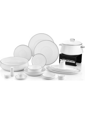 Belirtilmemiş Koleksiyon Sufi Yemek Takımı 132 Parça Platin