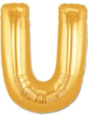 Eco Lounge Altın Sarısı Folyo U Harfi Balon 1 Metre
