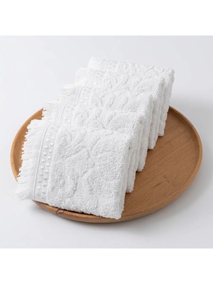 Botti Home %100 Pamuk Jakarlı 5’li Mutfak Havlusu Seti, Lavabo Kenarı Misafir El Havlusu 30 × 45 cm, Çeyizlik Küçük Boy 5 Parça El Havlusu