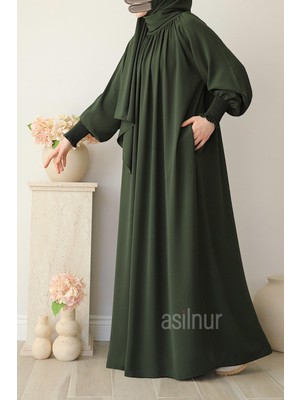 Asilnur Eflin Elbise Haki
