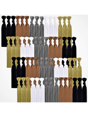 Belirtilmemiş 79STYLE 100 Adet Elastik Saç Bağı, Kurdele, Saç Bantları, Kadın Buruşmasız, At Kuyruğu Tutucu,