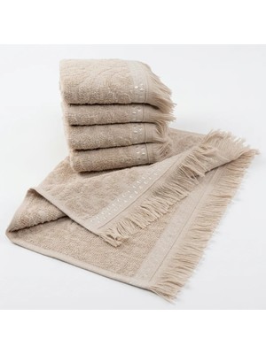 Botti Home %100 Pamuk Jakarlı 5’li Mutfak Havlusu Seti, Lavabo Kenarı Misafir El Havlusu 30 × 45 cm, Çeyizlik Küçük Boy 5 Parça El Havlusu