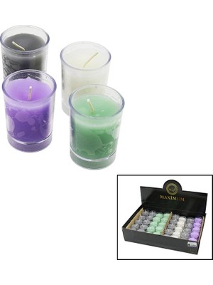 Eco Lounge Mini Bardak Mum - Şeffaf Mika - Renkli - Kokulu