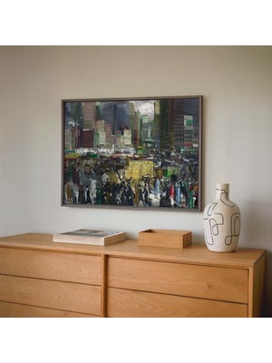 Pegziz George Bellows New York Duvar Tablosu – Vintage Şehir Manzarası Dekoratif Sanat Tablosu