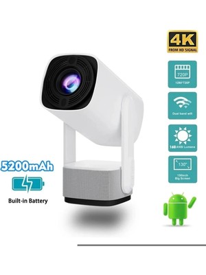 Eco Lounge LED 4K Çözünürlük, 1920X1080, 1500:1 Kontrast, 150 Ansilümen, Wifi, Usb, HDMI Projeksiyon Cihazı