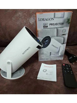 Eco Lounge LED Full Hd Projeksiyon Cihazı 1280X720 Çözünürlük 200 Ansilümen 3000:1 Kontrast Beyaz