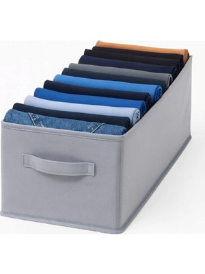 Belirtilmemiş Orret 24X41X20 cm Bez Kutu Pantolon Organizeri Dolap Içi Düzenleyici, Çamaşır Organizer, Gardı