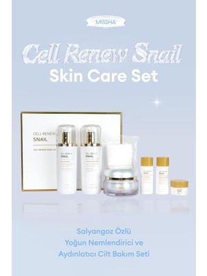 Belirtilmemiş Missha Salyangoz Özlü Yoğun Nemlendirici Aydınlatıcı Set Cell Renew Snail Skin Care Set, 8410