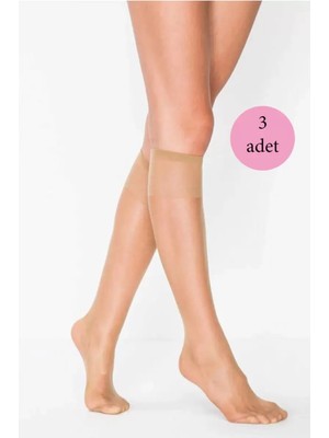sbodurhome 3 Adet Süper Ince 15 Den Mat Pantolon Çorabı Bronz