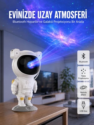 Eco Lounge Yıldız ve Ay Efektli Uzaktan Kumandalı Projeksiyon Lamba