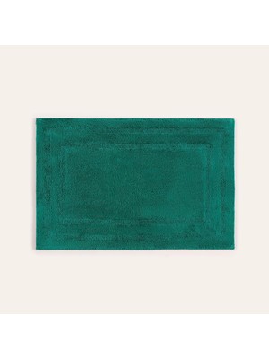 Astraltech Solıd Çift Taraflı PAMUK%100 Pamuk Banyo Paspası 40X60 cm Koyu Yeşil