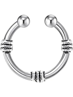 Astraltech 925 Ayar Gümüş Sıkıştırma Fake Halka Hızma Piercing