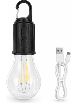 Astraltech Orret Home Şarjlı Kamp Ampulü USB Girişli Asılabilir LED Ampul 3 Modlu Işık Gün Işığı Kamp L