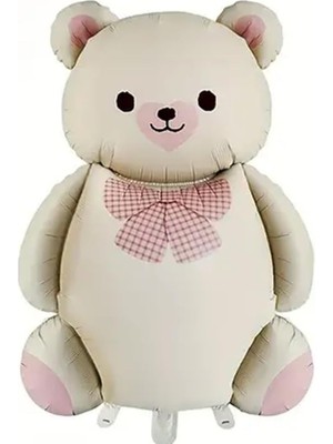 Astraltech Beysüs Ayıcık Teddy Folyo Balon Pembe Papyonlu