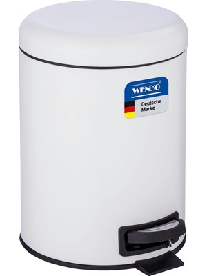 Wenko Pedallı Çöp Kovası 5 L. Leman, Gri, Metal, 3 x 11,5 x 11,5 cm