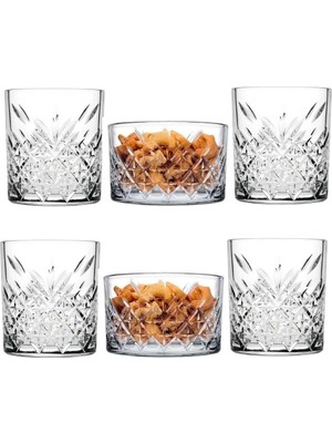 Astraltech Pasabahce 6 Parça Lüx Viski Bardağı Timeless Kristal Bardak ve 2 Adet Çerezlik Takımı 8698569856623
