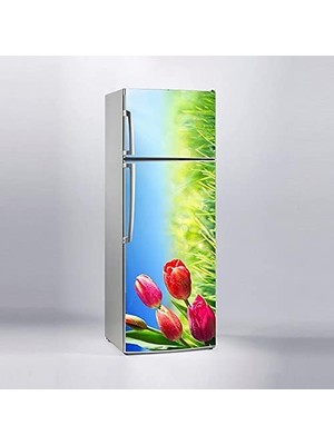 Astraltech Buzdolabı Sticker Kaplama Dolap Kaplama Etiketi Lale Güneş