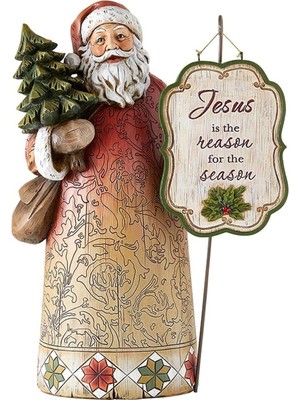Astraltech Neşeli Isa Sezonun Nedeni Noel Baba Heykelcikler, Tam Renkli Noel Haberleri Dini Heykel Masa Üstü D