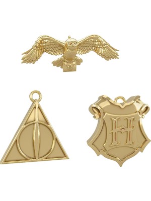 Astraltech Hallmark Keepsake Minyatür Noel Süsleri 2023, Harry Potter Büyücü Dünyası Metal, Mini 3'lü Set, Har