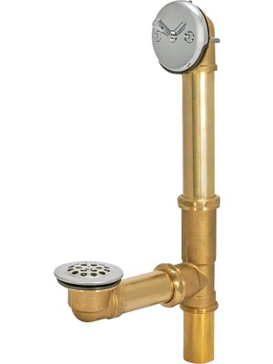 Astraltech Eastman 2,5 cm Seyahat Kolu Banyo Atık ve Taşma Tahliyesi, Krom Kaplama Süslemeli Pirinç, 35201