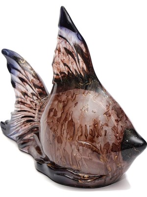 Astraltech Dekoratif Ocean Art Kahverengi Balık Heykeli (23 Cm)