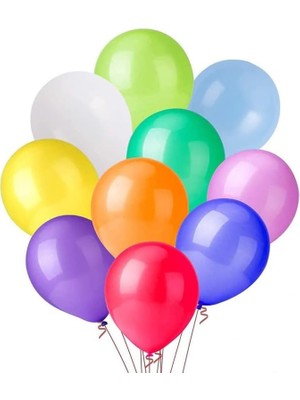 Astraltech 200 Adet Renkli Balon Karışık Renk Parti Doğum Günü Kutlama Özel Günler