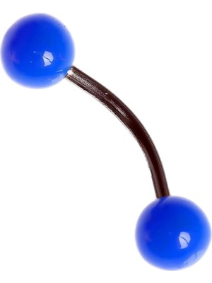 Astraltech Rouge Moulin Curved Barbel 316L Bioplast Piercing, Mavi Bioplast