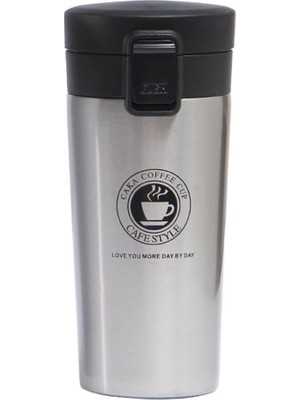 Astraltech Kilitli 304 L Çelik Gri 500 ml Kahve Termos Mug CIN406GR