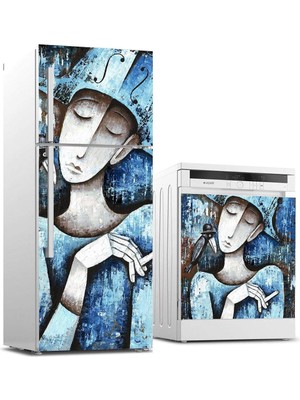 Astraltech Buzdolabı ve Bulaşık Makinası Beyaz Eşya Sticker Kaplama Sanat