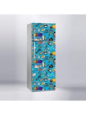 Astraltech Buzdolabı Sticker Kaplama Dolap Kaplama Etiketi Lol Play