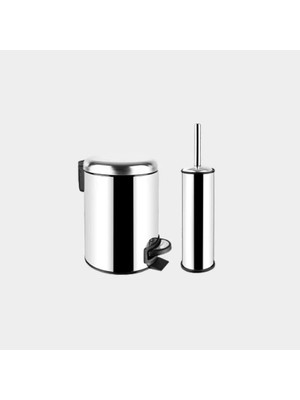 Astraltech Noksi Elit Krom Çöp Kovası Seti 3 Lt