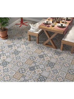 Astraltech Stickerart Yer Kaplama Zemin Kaplama Folyosu 65X130 cm Turkish Tile 18