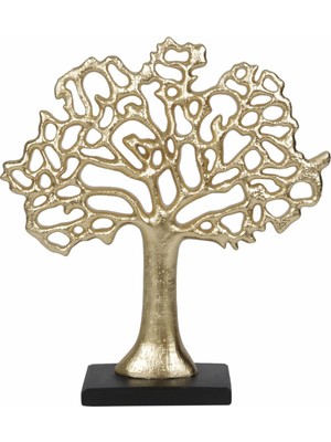 Astraltech Home Tree Biblo Gold 24X26 Cm, Gold