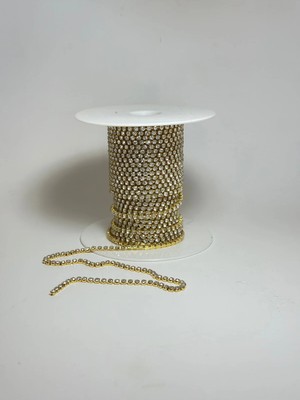 Mazaka Studio SS12 Gold Kristal Beyoğlu Taş Zincir Şerit 2 Metre