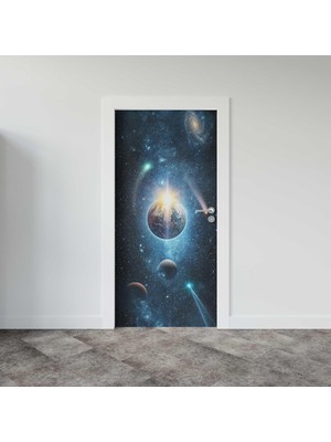 Astraltech Kapı Giydirme Kapı Sticker Folyosu Dünya Uzay