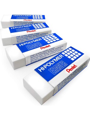 Astraltech Pentel Yüksek Polimer Jumbo Plastik Kauçuk Silgiler - Beyaz - 4'lü Paket