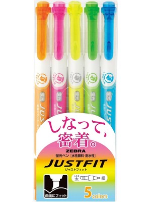 Astraltech Zebra, Highlighter Fit 5 Colors, WKT17-5C, 5'li, 5 Renk