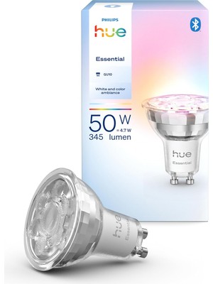 Astraltech Hue Essential 4.7W GU10 345 Lumen Renkli Akıllı Spot Ampul