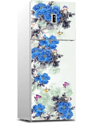 Astraltech Buzdolabı Sticker Kaplama Dolap Kaplama Etiketi Mor Çiçekler