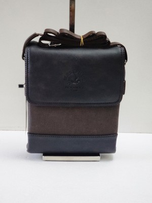 West Polo Erkek A Kalite 1 . Sınıf Işçilik Kanvas-Suni Deri ( 5 Gözlü ) Crossbody ( Çapraz ) Çanta