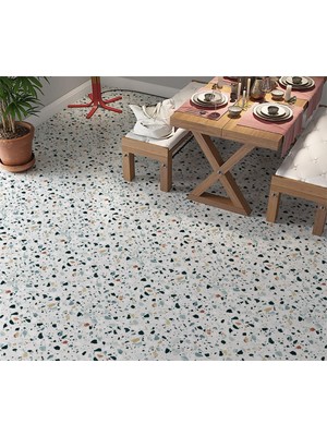 Astraltech Stickerart Yer Kaplama Zemin Kaplama Folyosu 65X130 cm Terrazzo Floor