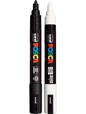 Astraltech Uni Posca Markör Kalem 5m Set 1.8-2.5 mm Keçe Uçlu (2'li Set)