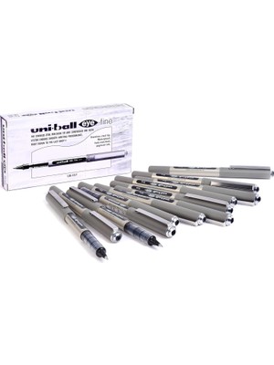 Astraltech Uni-Ball UB-157 Eye Fine Tükenmez Kalem, Siyah Uni Süper Mürekkep, 0,7 mm Uç, 12 Adet