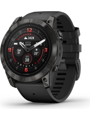 Garmin 010-02804-01 Epix Pro (G2), 51, Saph, Crbngrydlc Ti, Black, Emea Akıllı Saat