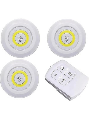 Astraltech LED Dokunmatik Işık Seti (3’lü), Uzaktan Kumandalı, Beyaz Işık, Ayarlanabilir Parlaklık, Z