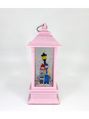Astraltech Romantik Kış Masalı Işıklı Kar Küresi - Sevgililer Pembe