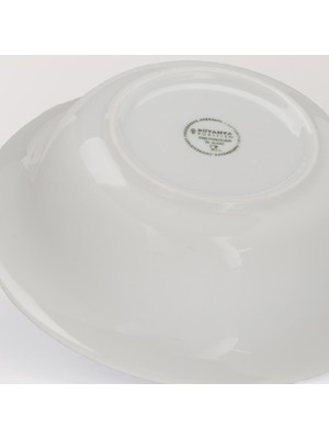 Astraltech Kütahya Porselen Salata Kasesi Çok Amaçlı Sunum Tabağı 23 cm Porselen Kase Beyaz