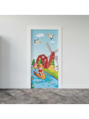 Astraltech Kapı Giydirme Kapı Sticker Folyosu Dere Değirmen